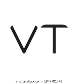 vt initial letters, vector logo