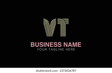 VT initial logo | initial based abstract modern minimal creative logo, vector template image. luxury logotype , real estate homie . typography . initials 