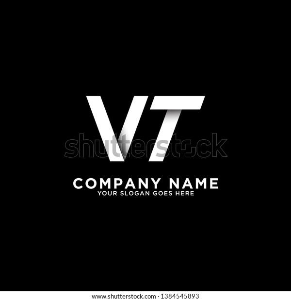 Vt Initial Logo Vector Initial Brand Royalty Free Stock Image