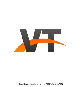 Vt Initial Overlapping Swoosh Letter Logo Stock Vector (Royalty Free ...