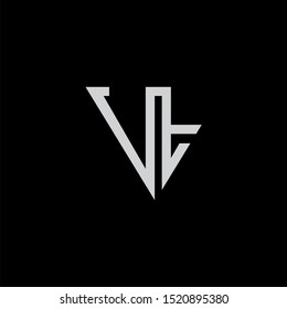 VT Letter monogram with abstrac concept style design