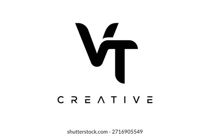 VT Letter Monogram Logo for Modern Creative Brand Identity