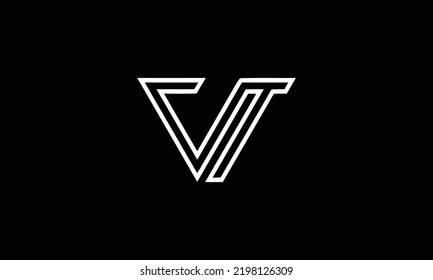 Vt Letter Vector Logo Initial Tv Stock Vector (Royalty Free) 2198126309 ...