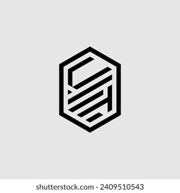 VT line geometric monogram with high quality professional design that will print well