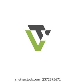 VT Logo Concept. Letter VT Logo Design