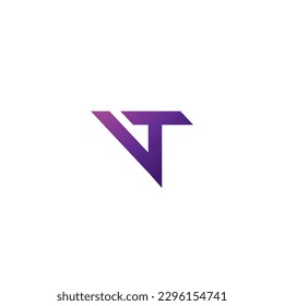 VT Logo Design. VT-Vektorgrafik des Buchstaben VT