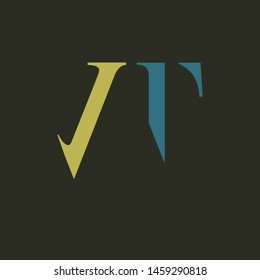VT logo design. Monogram logo. Letters V and T.