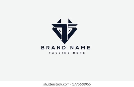 VT Logo Design Template Vector Graphic Branding Element.