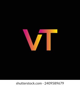victor de diseño de logotipo vt t