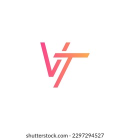 VT Logo, VT Monogram, Initial VT Logo, Letter VT Logo, Icon, Vector