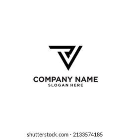 VT Logo Simple Design suitable for all business logo