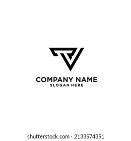 VT Logo Simple Design suitable for all business logo