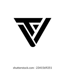 
VT Monogram minimalist logo design