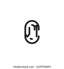 Concepto de línea simple VT en un diseño profesional de alta calidad que se imprimirá bien en cualquier medio de impresión