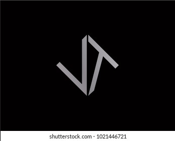 VT square shape silver color logo
