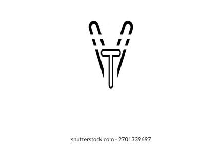 VT, TV ABSTRACT LETTER LOGO MONOGRAM