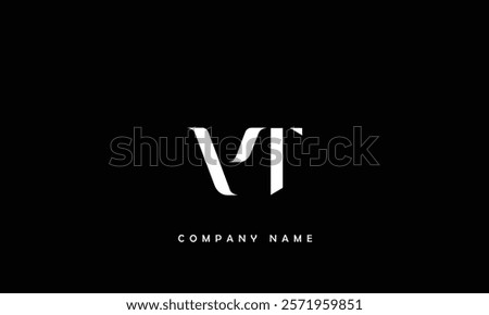 VT, TV Abstract Letters Logo Monogram