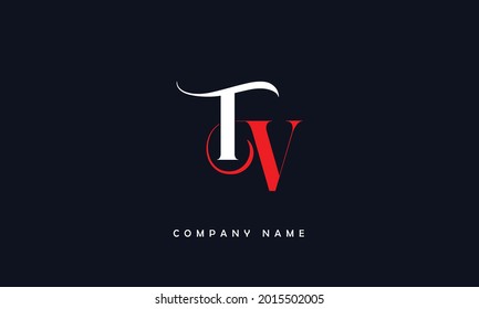 VT, TV Alphabets Letters Logo Monogram