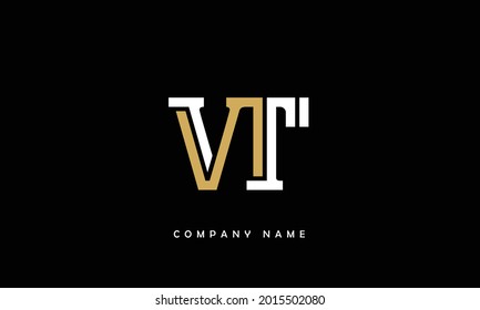 VT, TV Alphabets Letters Logo Monogram