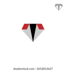 TV o TV Diamond Monogram Logo con fondo blanco. 