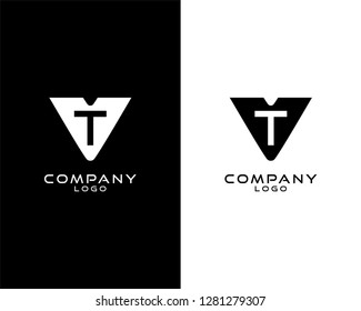 vt, tv letter or  Initial abstract company Logo Template Vector