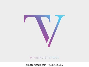 VT. TV. T, V Abstract Icon Vector Logo Alphabet Monogram Illustration Initial Template letter for Business, Real Estate Brand Identity, Company, Building. Professional Creative Minimalist Logo Design 
