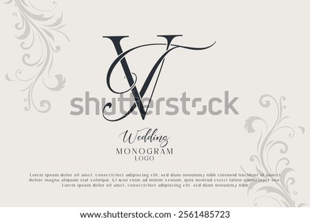 VT TV wedding monogram logo