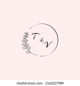 VT wedding logo letters in high quality professional design that will print well across any print media