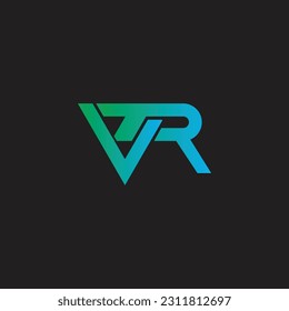 VTR letter logo design vector.