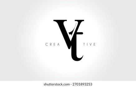 VTvt Elegant Serif Monogram Logo – Luxury Lowercase Typographic Lettermark for Modern Branding