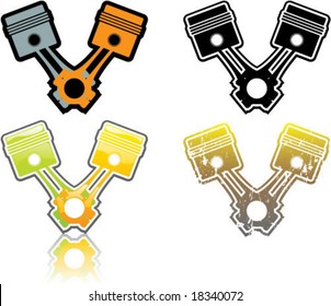 V-Twin pistons artwork