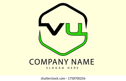 VU-Logo für abstraktes Alphabet 