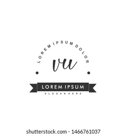 VU Initial beauty monogram logo vector