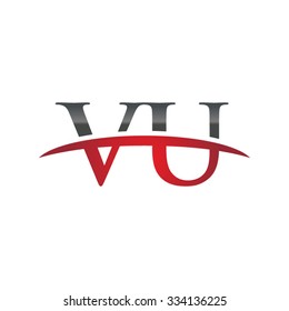 VU initial company red swoosh logo