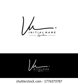 VU Initial letter handwriting and signature logo.