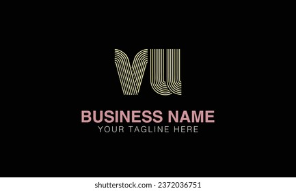 VU initial logo | initial based abstract modern minimal creative logo, vector template image. luxury logotype , real estate homie . typography . initials 