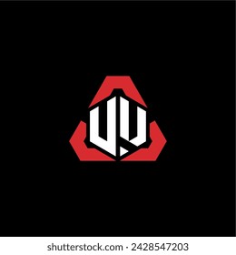 VU logotipo inicial concepto moderno y futurista para la exportación o el logotipo del juego