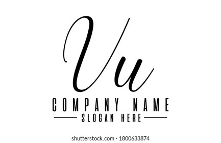 Vu letter logo design, initial XZ logo template design