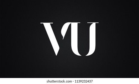 VU Letter Logo Design Template Vector