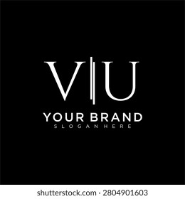 VU letter monogram logo with bussines style dsign