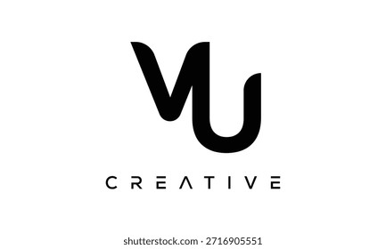 VU Letter Monogram Logo for Modern Creative Brand Identity
