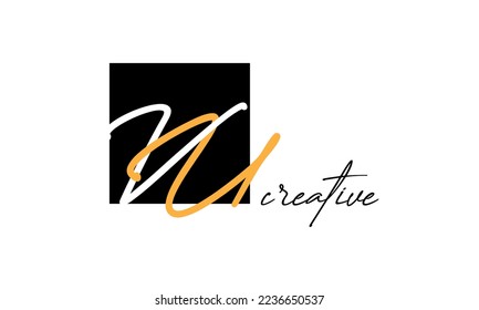 VU letters creative modern font logo design