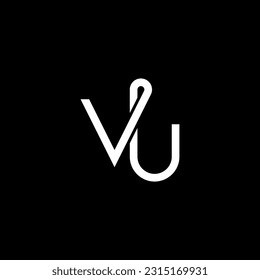 VU Logo, VU Monogram, Initial VU Logo, Letter VU Logo, Icon, Vector