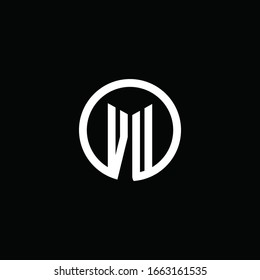 VU monogram logo isolated with a rotating circle