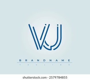 VU Technology Letter Logo Template. This tech letter logo is a graphic mark that uses letters to represent a technology company.