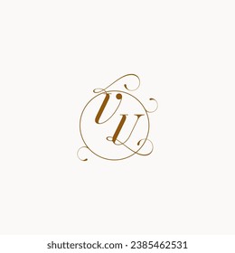 VU uniquely wedding logo symbol of your marriage and you can use it on your wedding stationary