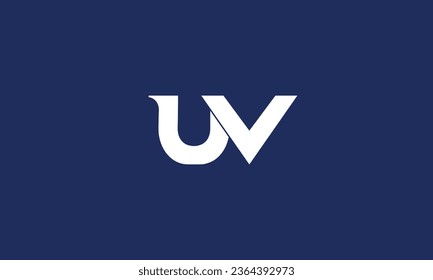 VU UV Logo design vector template
