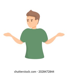 Vuca Student Ikone Cartoon Vektor. Unsicherheitsfrage. Unverbindliche Wahl