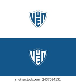 VUEN plantilla de vector de diseño de logotipo académico icónico de tres letras.	
