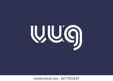 VUG Creative Unique Modern Letter Logo Design. Elegant Monogram Logo Design with Decorative Elements and Typography